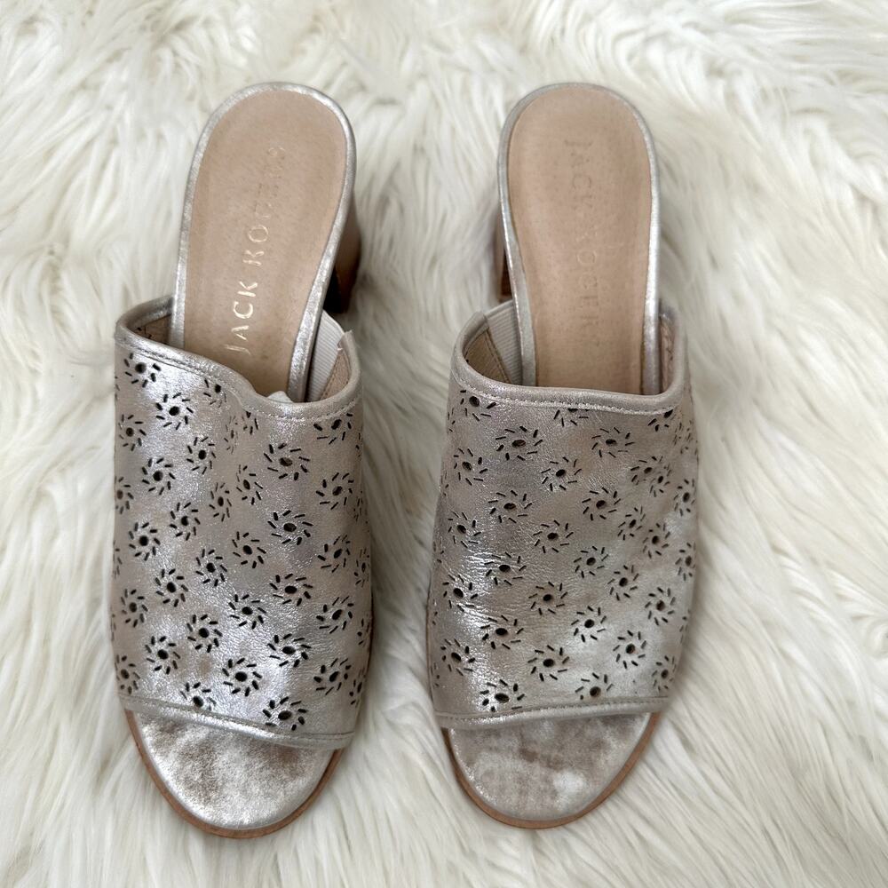 Jack Rogers Ronnie Perforated Peep-toe Sandals Sz 8.5